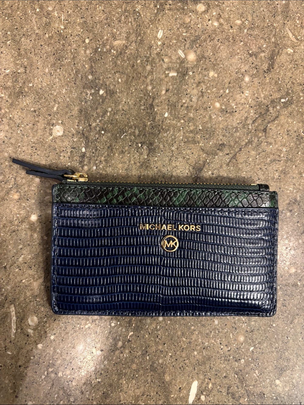 Michael Kors mini wallet blue and green